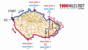 1000 Miles Adventure 2027: 1500 mil kolem Česka!